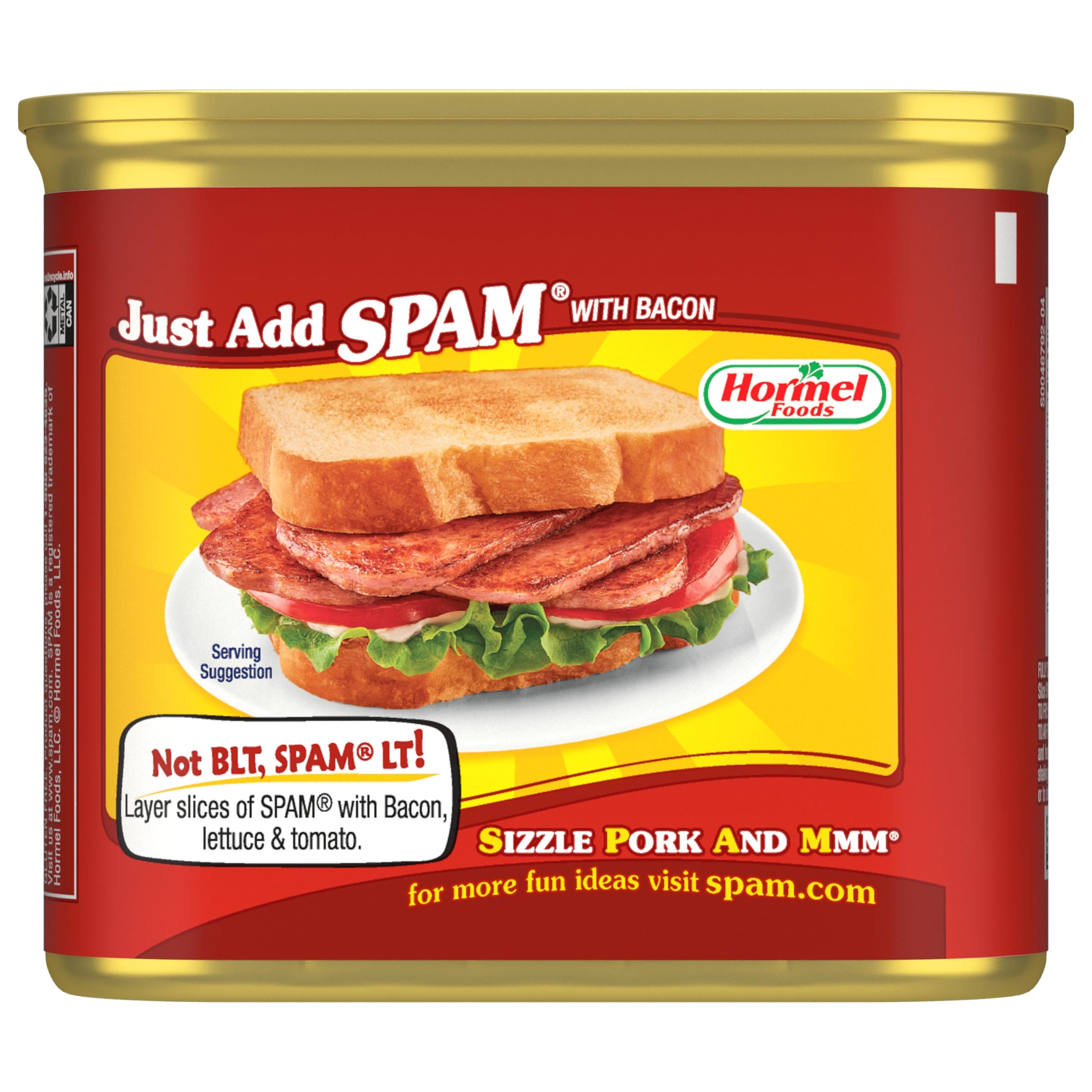 SPAM en sándwich con ingredientes frescos para comida lista