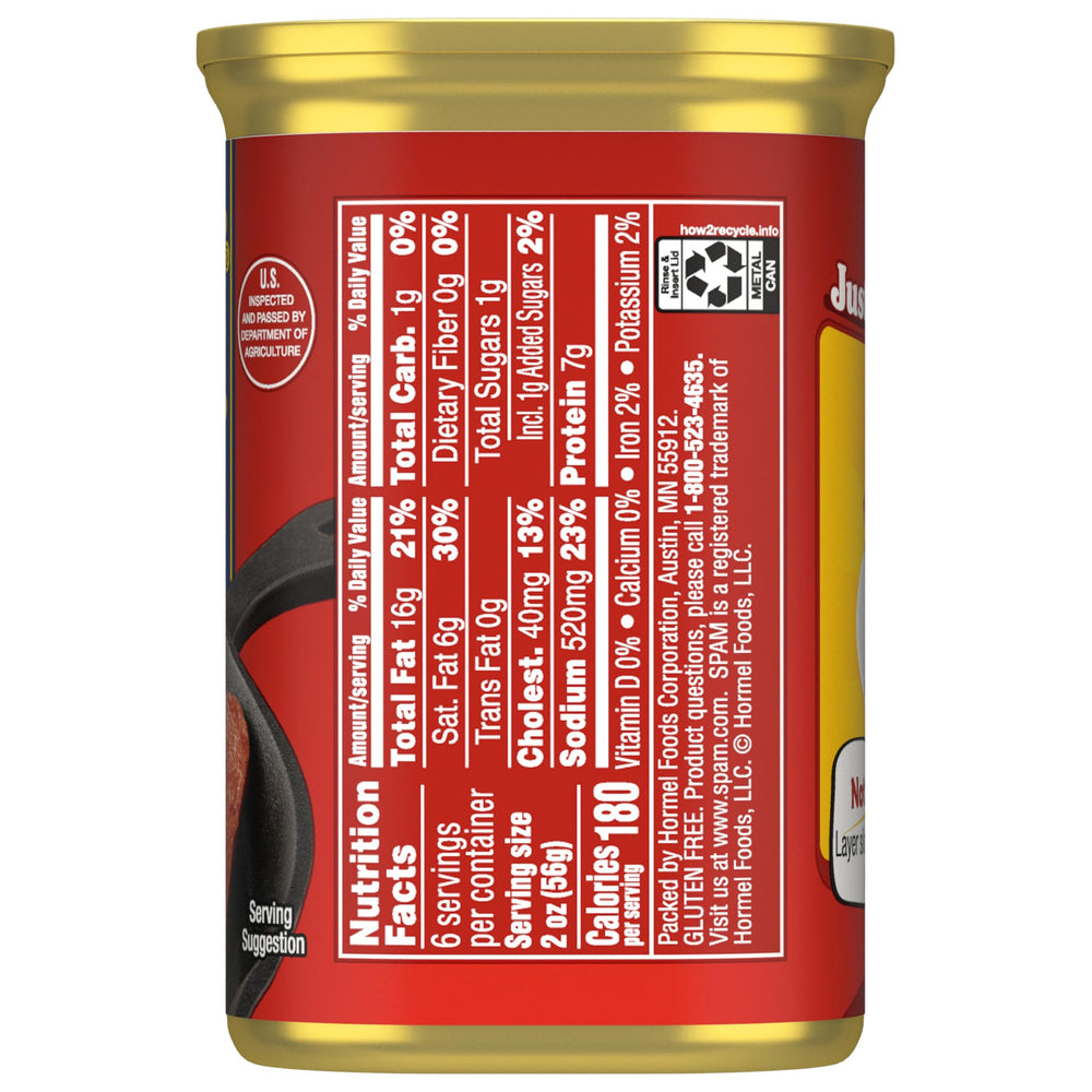 SPAM rebanadas doradas con bacon HORMEL resaltando sabor