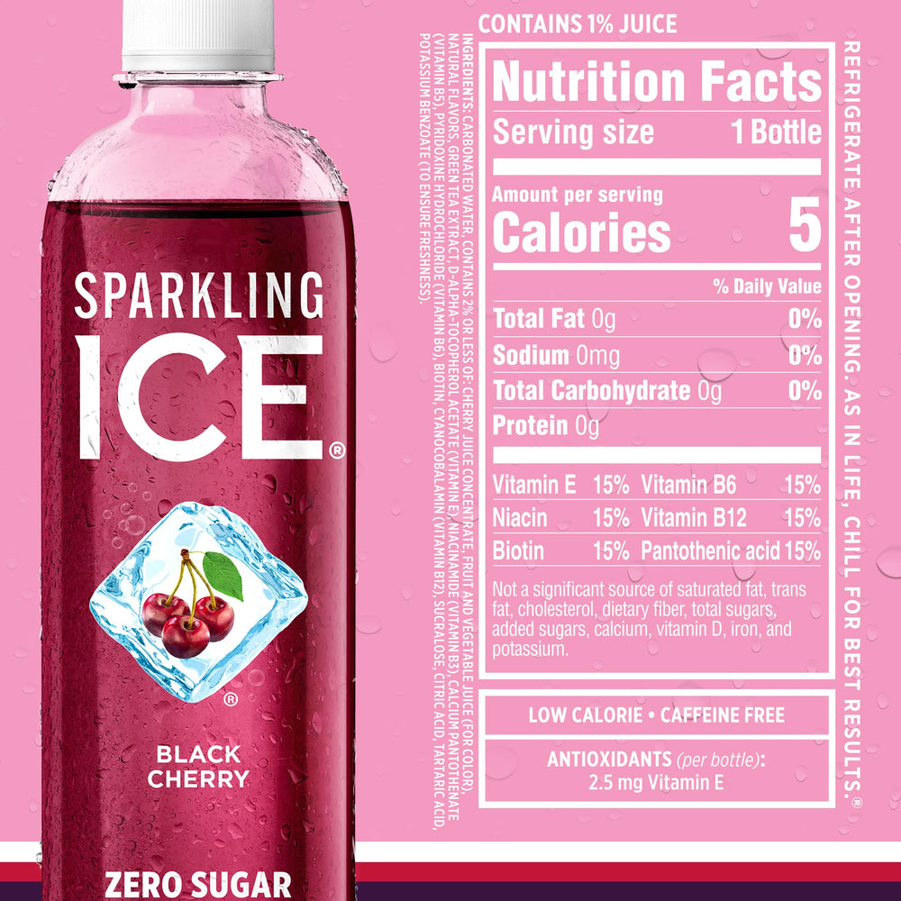 Sparkling Ice Black Raspberry close-up de textura y sabor intenso