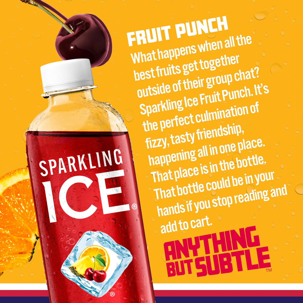 Sparkling Ice botella abierta en mano, lista para beber y disfrutar