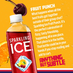 Sparkling Ice botella abierta en mano, lista para beber y disfrutar