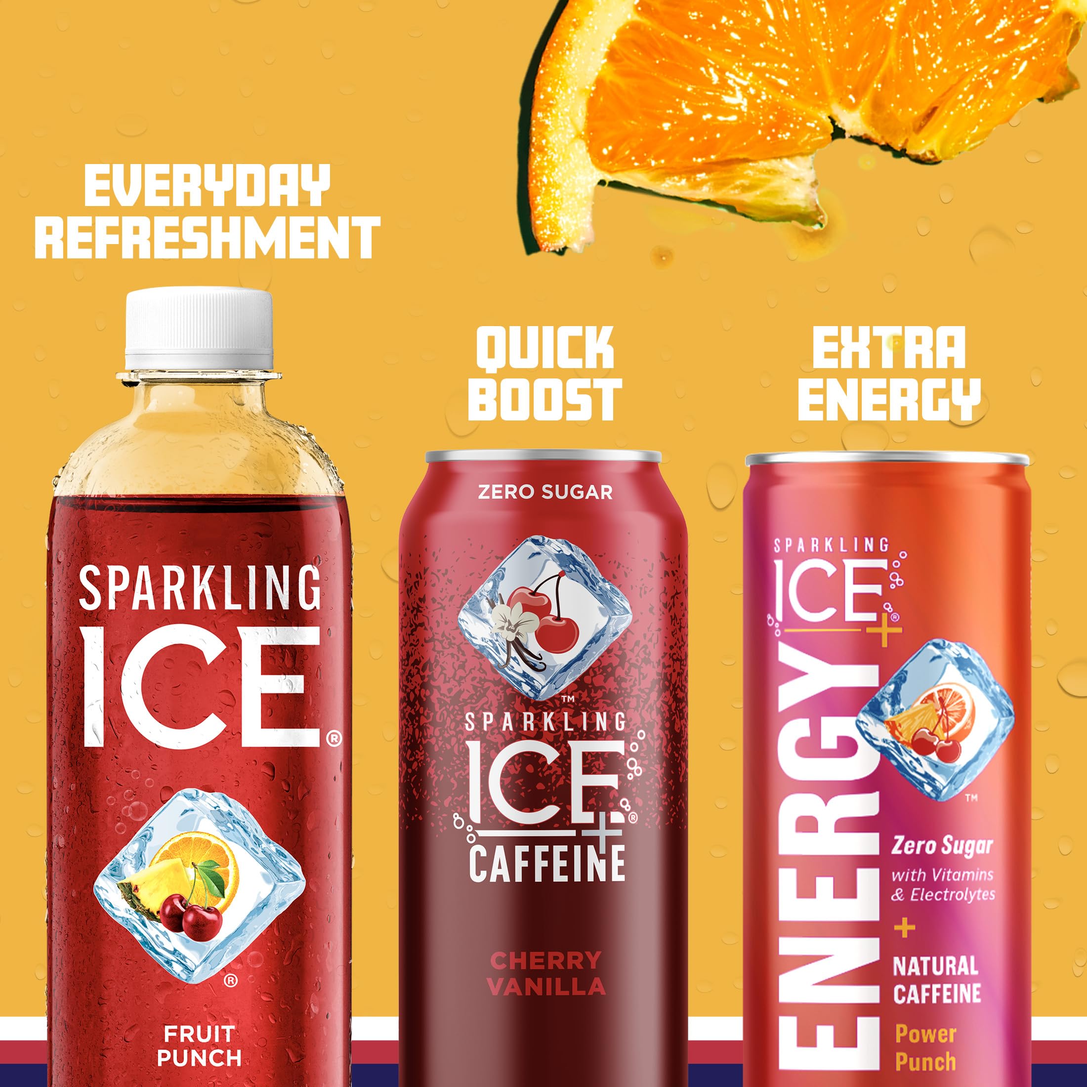 Sparkling Ice etiqueta con vitaminas B6 B12 E y antioxidantes, beneficio funcional