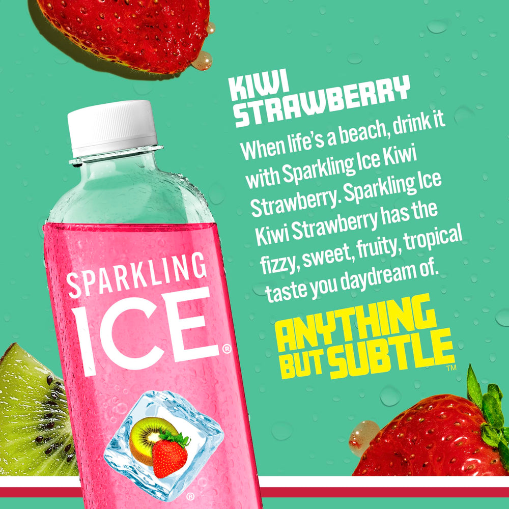 Sparkling Ice etiqueta detallada indicando vitaminas y ingredientes beneficiosos