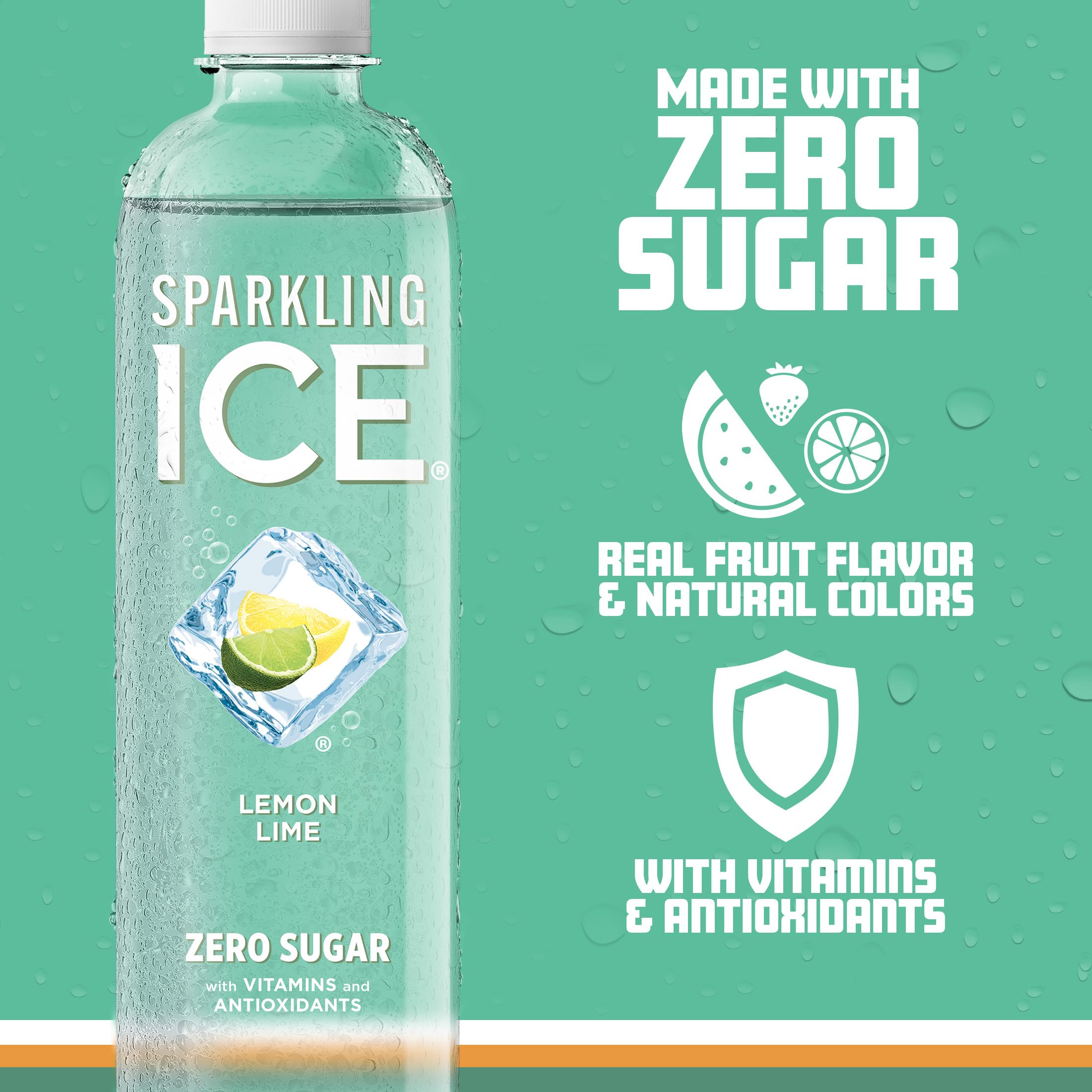 Sparkling Ice botella en mano preparando para beber, conveniencia portátil