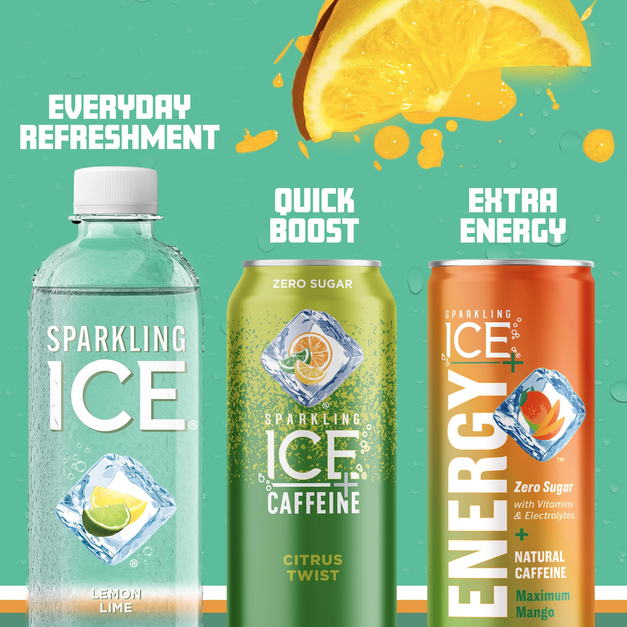 Sparkling Ice etiqueta nutricional mostrando 0 g azúcar y vitaminas