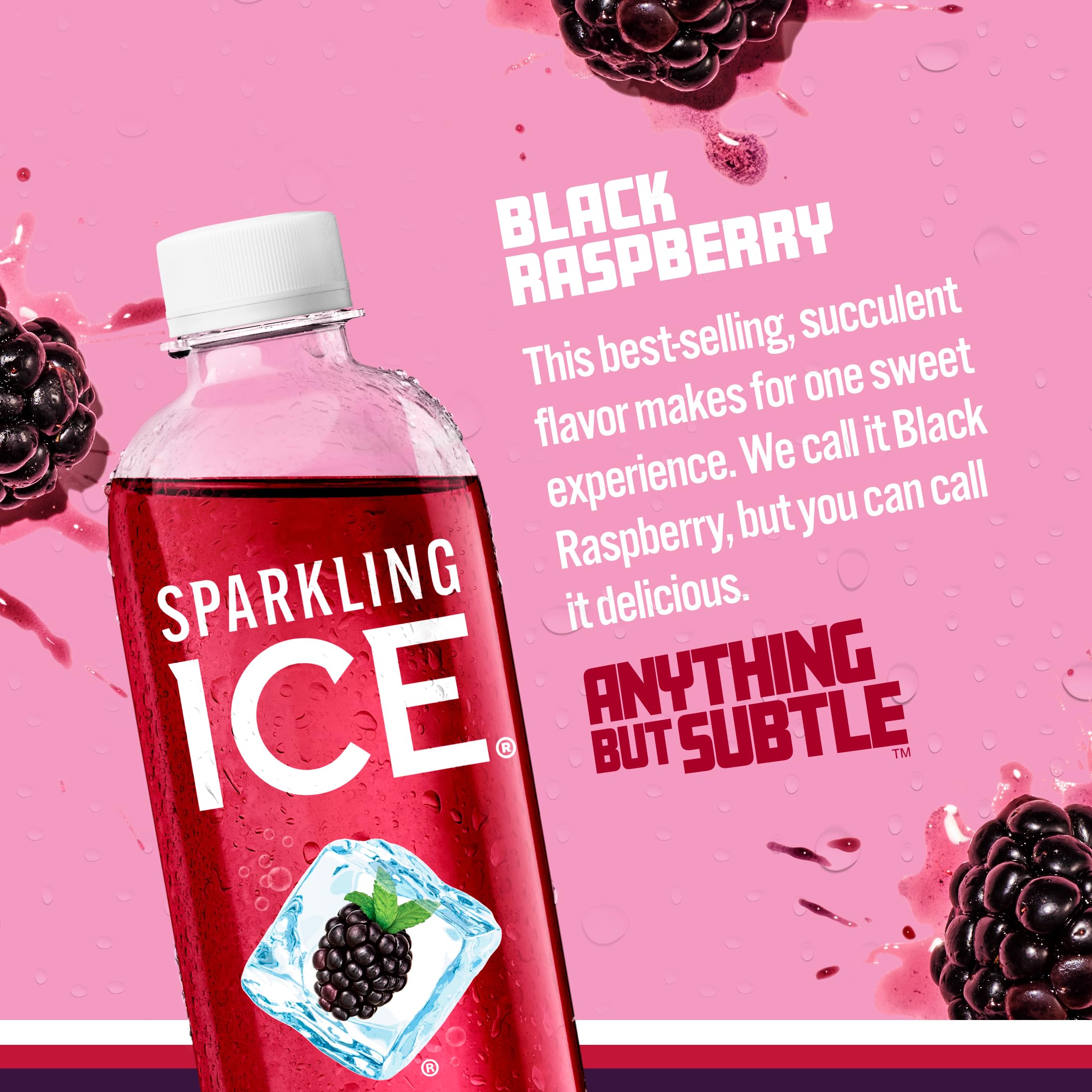 Pack de 12 Sparkling Ice Black Raspberry listo para almacenamiento y uso