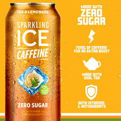 Sparkling Ice lata en mano para comparar tamaño y facilidad de uso