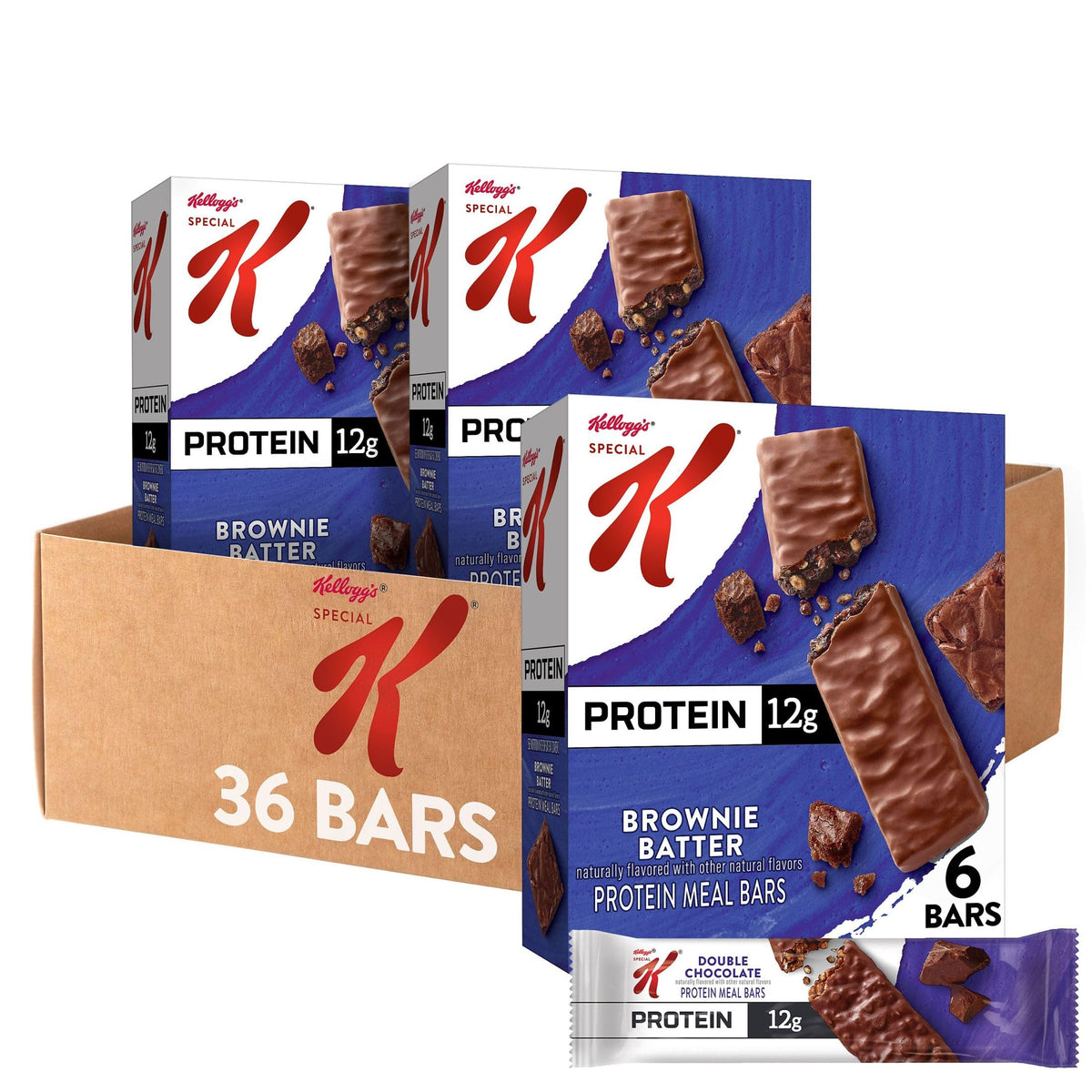 Kellogg's Special K paquete frontal Brownie Batter mostrando diseño y cantidad