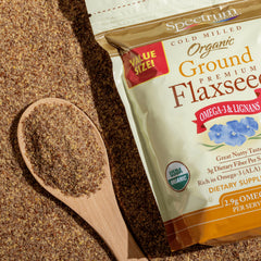 Spectrum linaza añadida a smoothie para enriquecer textura y nutrientes