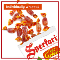Sperlari caramelos en mano mostrando tamaño y masticabilidad cómoda