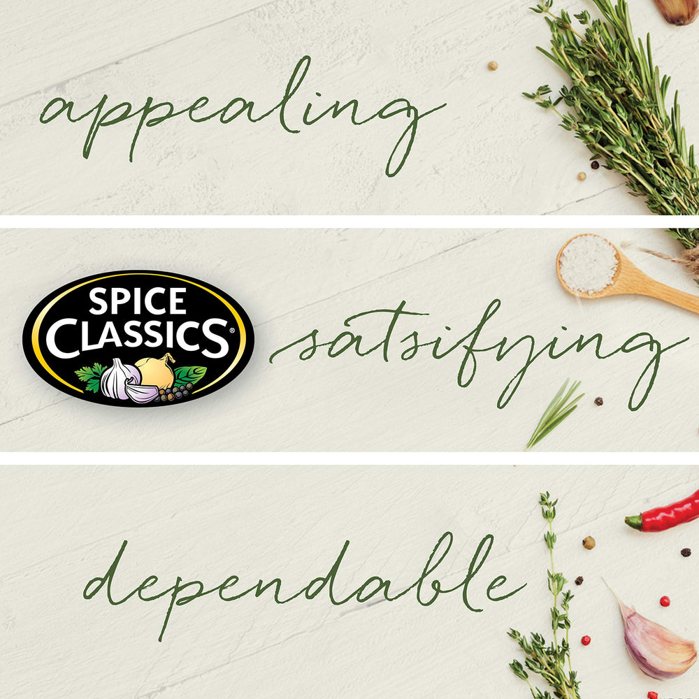 Spice Classics albahaca usada en salsa, aporta sabor constante en cocina