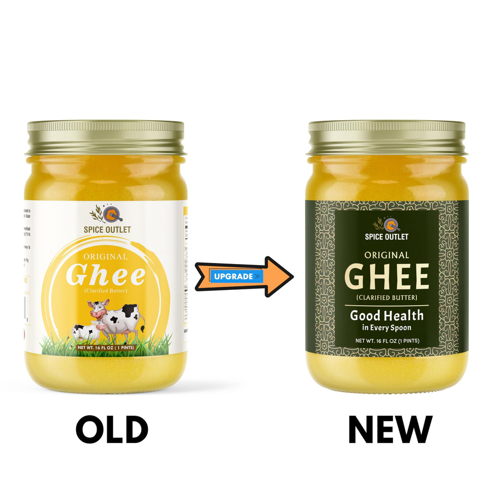 SPICE OUTLET etiqueta del frasco con detalles del producto y claridad