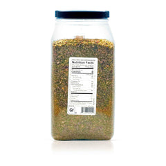 Spiceology Greek Freak textura cercana de la mezcla resaltando hierbas y especias frescas