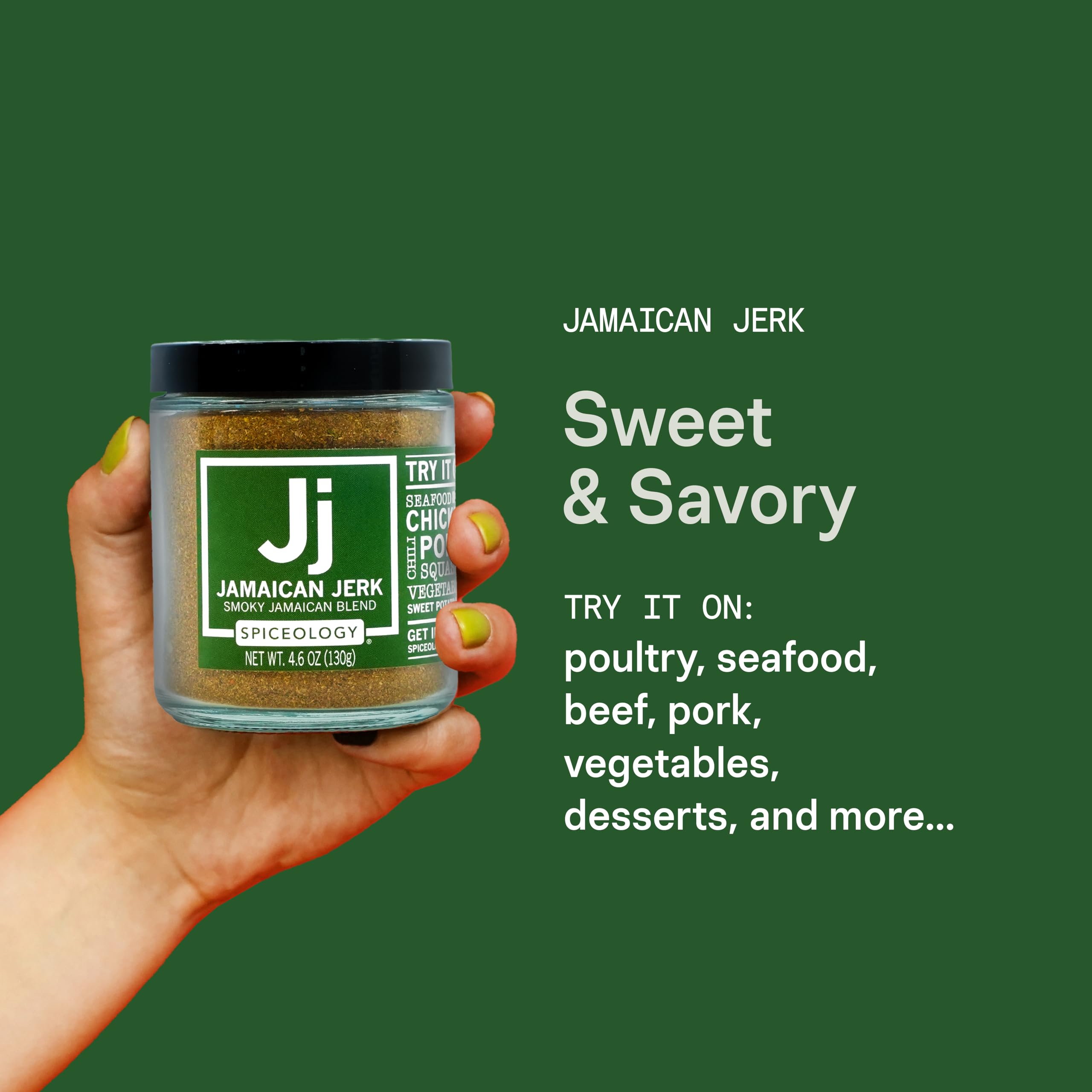 Frasco Spiceology junto a una regla para comparar tamaño práctico