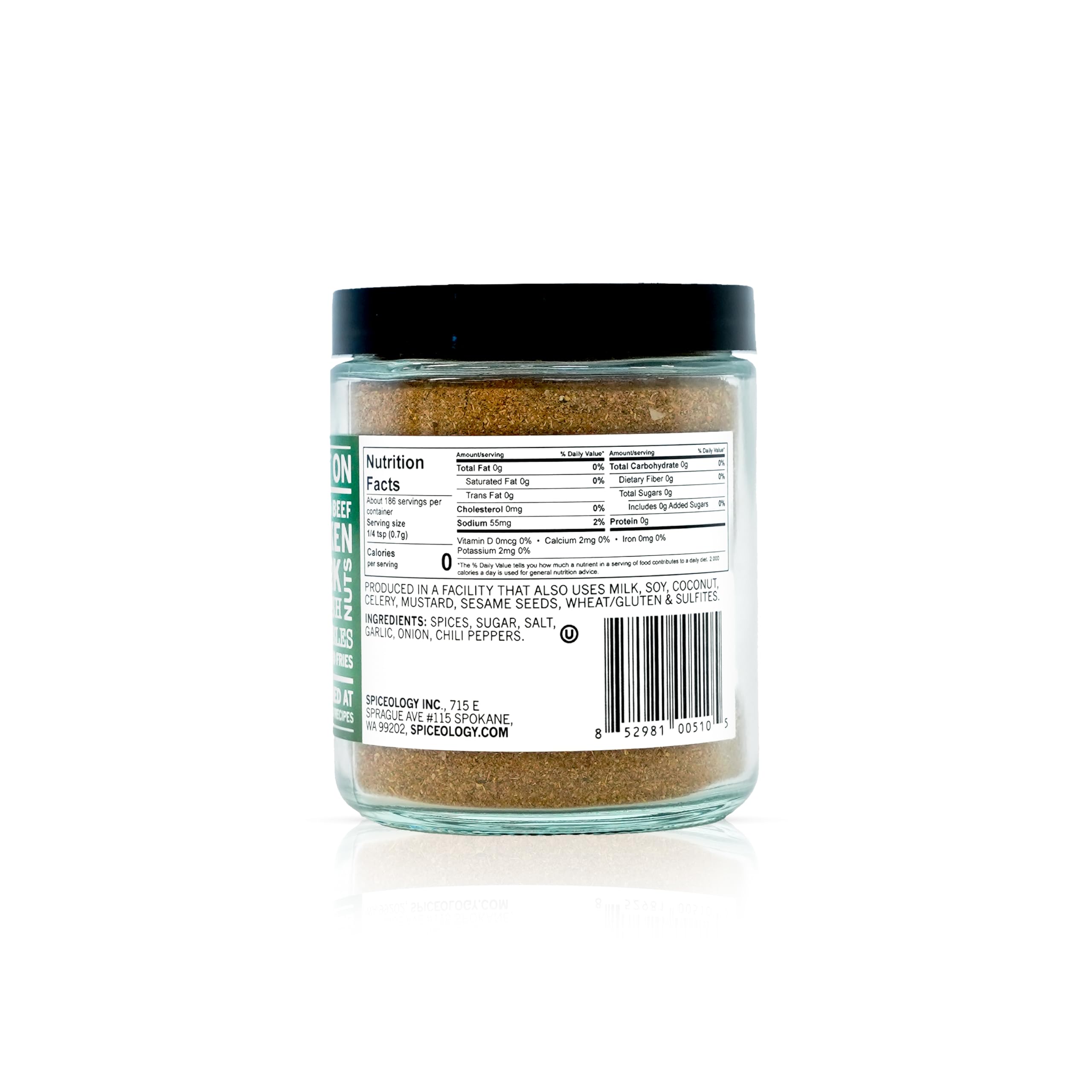 Textura de la mezcla Spiceology Jamaican Jerk mostrando especias visibles
