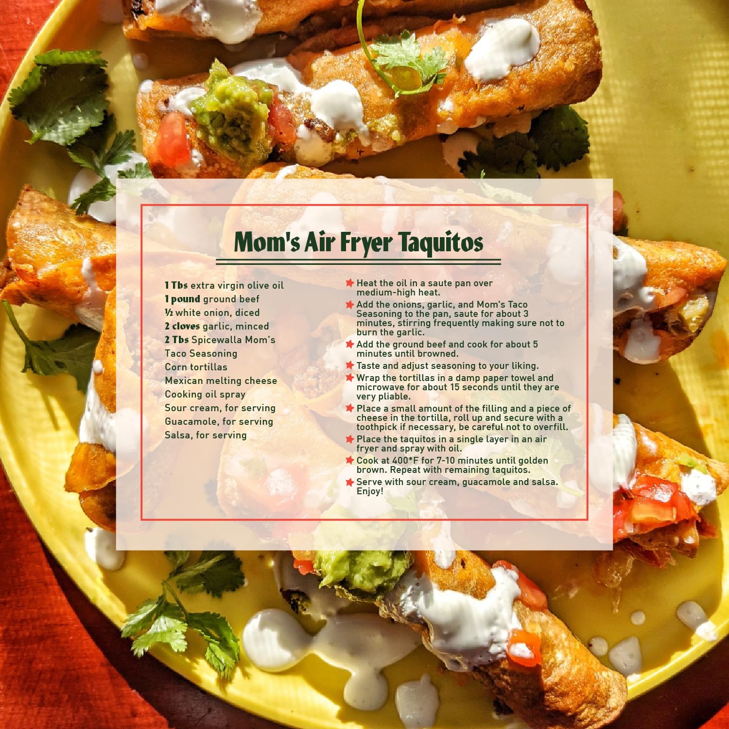 SPICEWALLA etiqueta con lista de ingredientes simples y beneficios de frescura