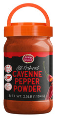 Spicy World frasco frontal mostrando 2.5 lb y beneficios de cantidad