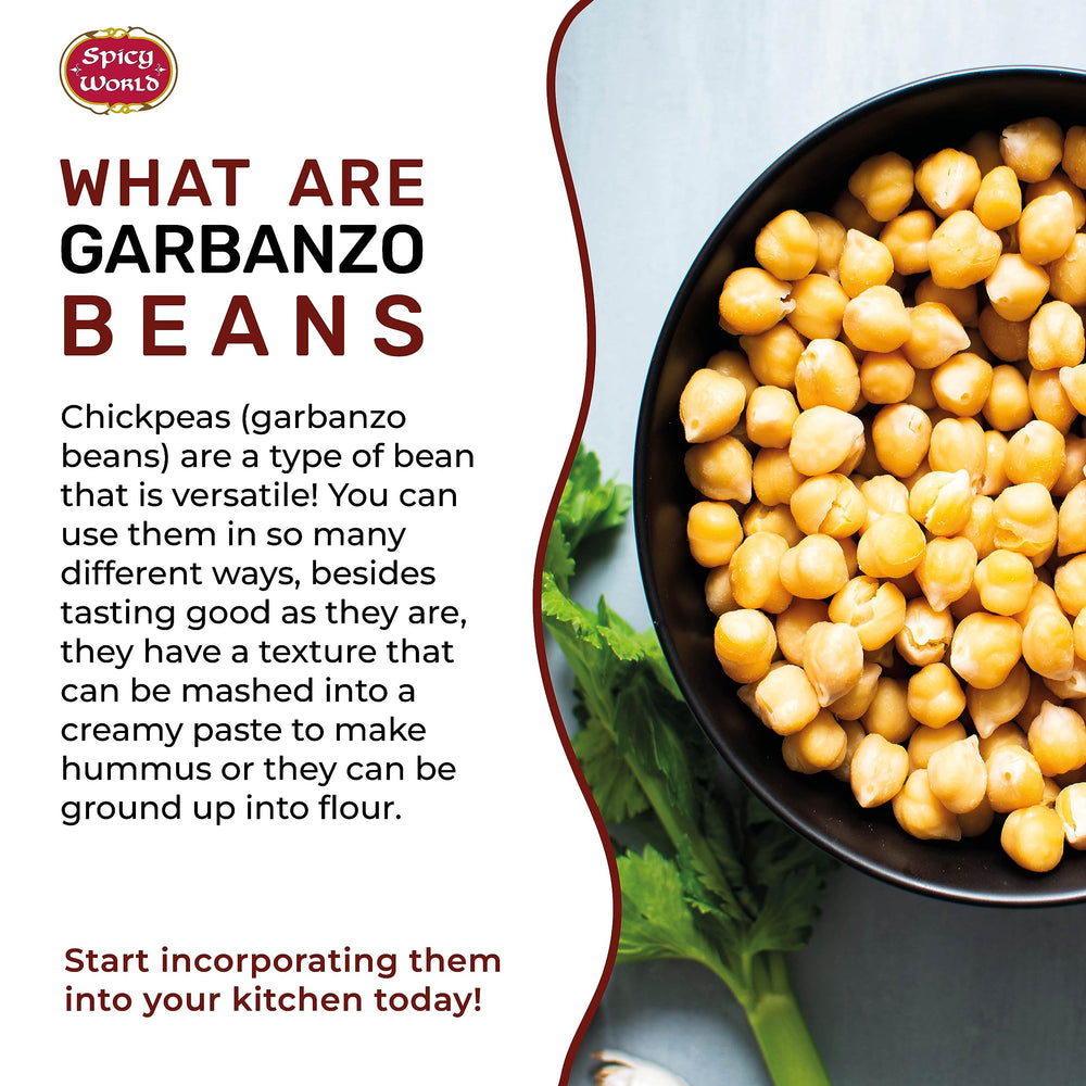 Spicy World garbanzos cocidos en cuenco listos para recetas nutritivas