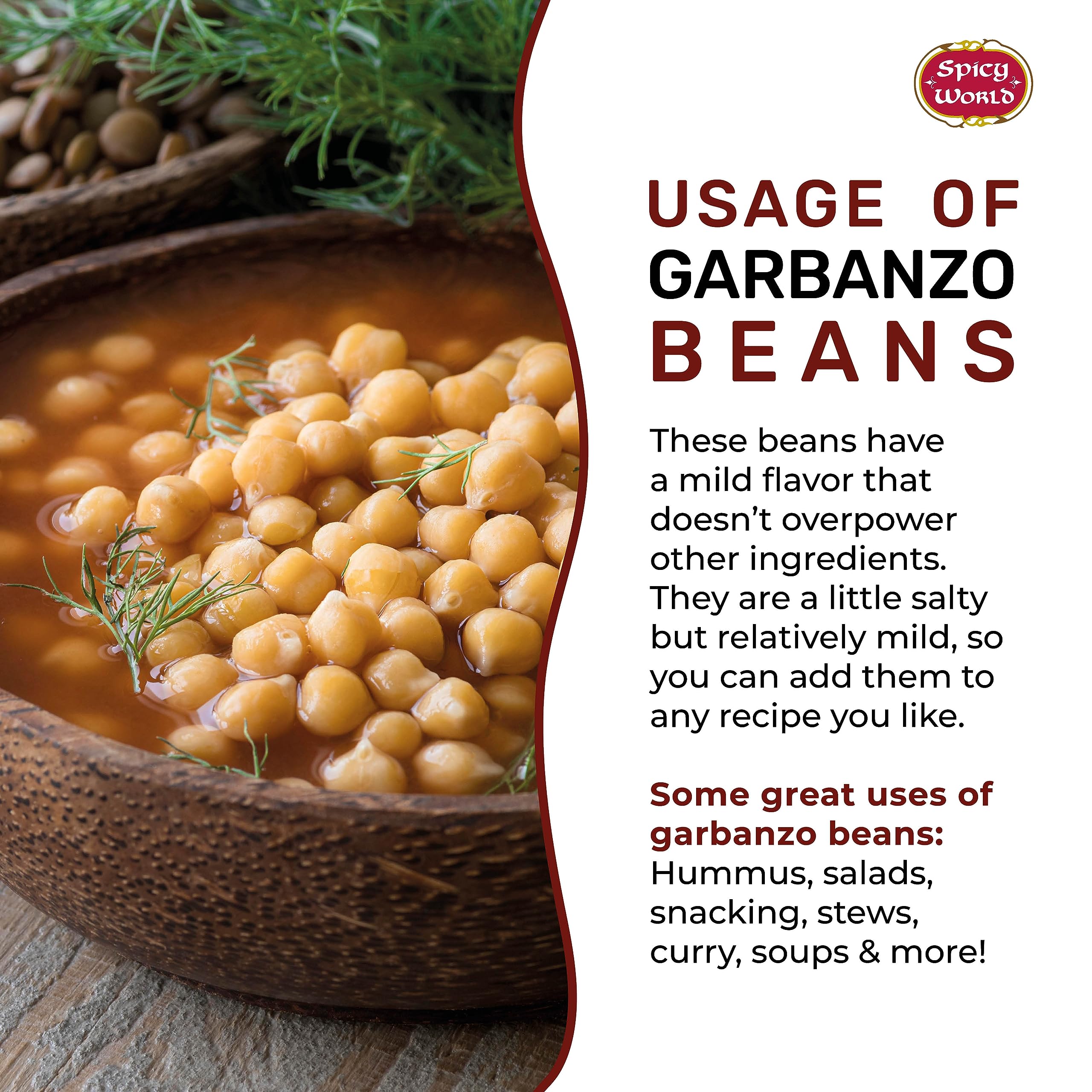 Spicy World hummus casero cremoso preparado con estos garbanzos