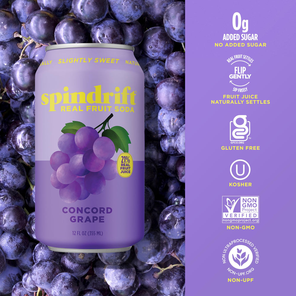 Spindrift vaso con hielo y soda para servir fresca y ligera