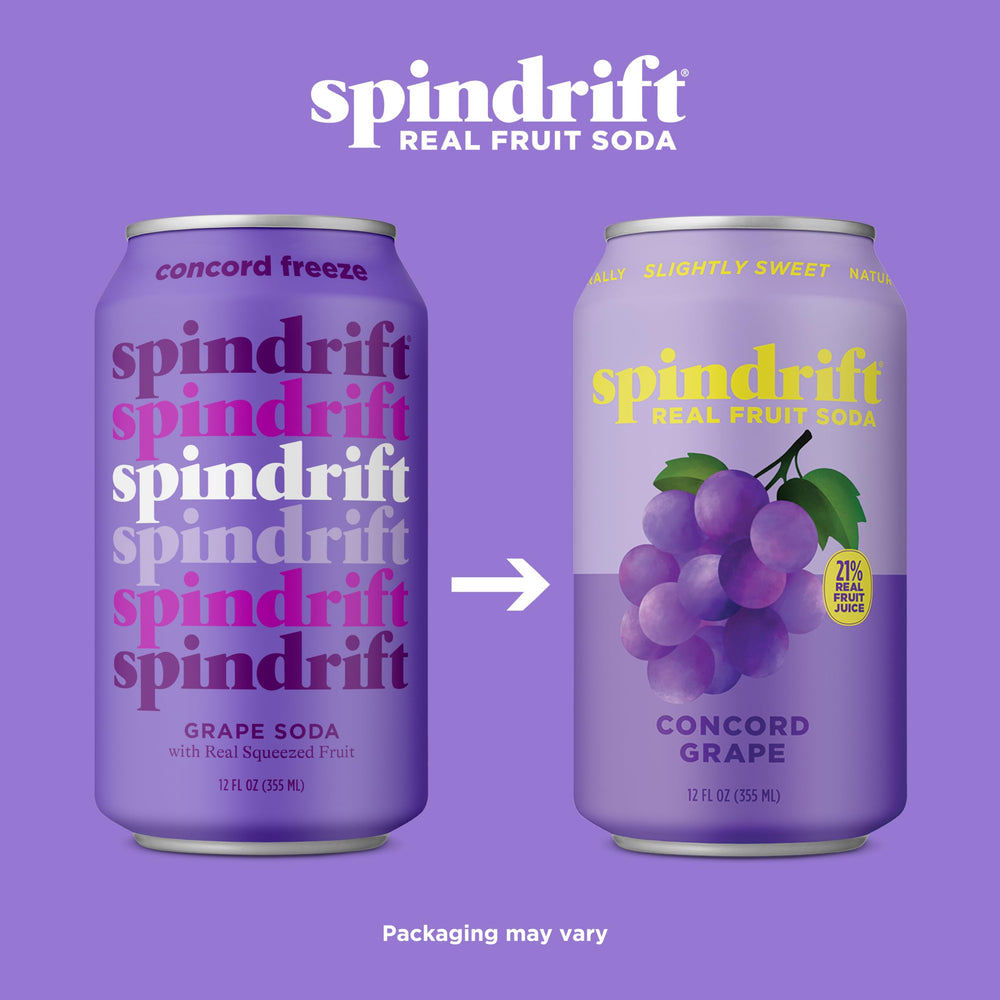 Spindrift etiqueta en primer plano mostrando ingredientes limpios