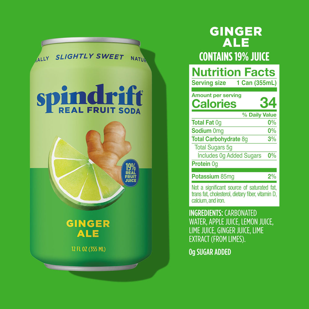 Spindrift lata en primer plano resaltando textura y frescura