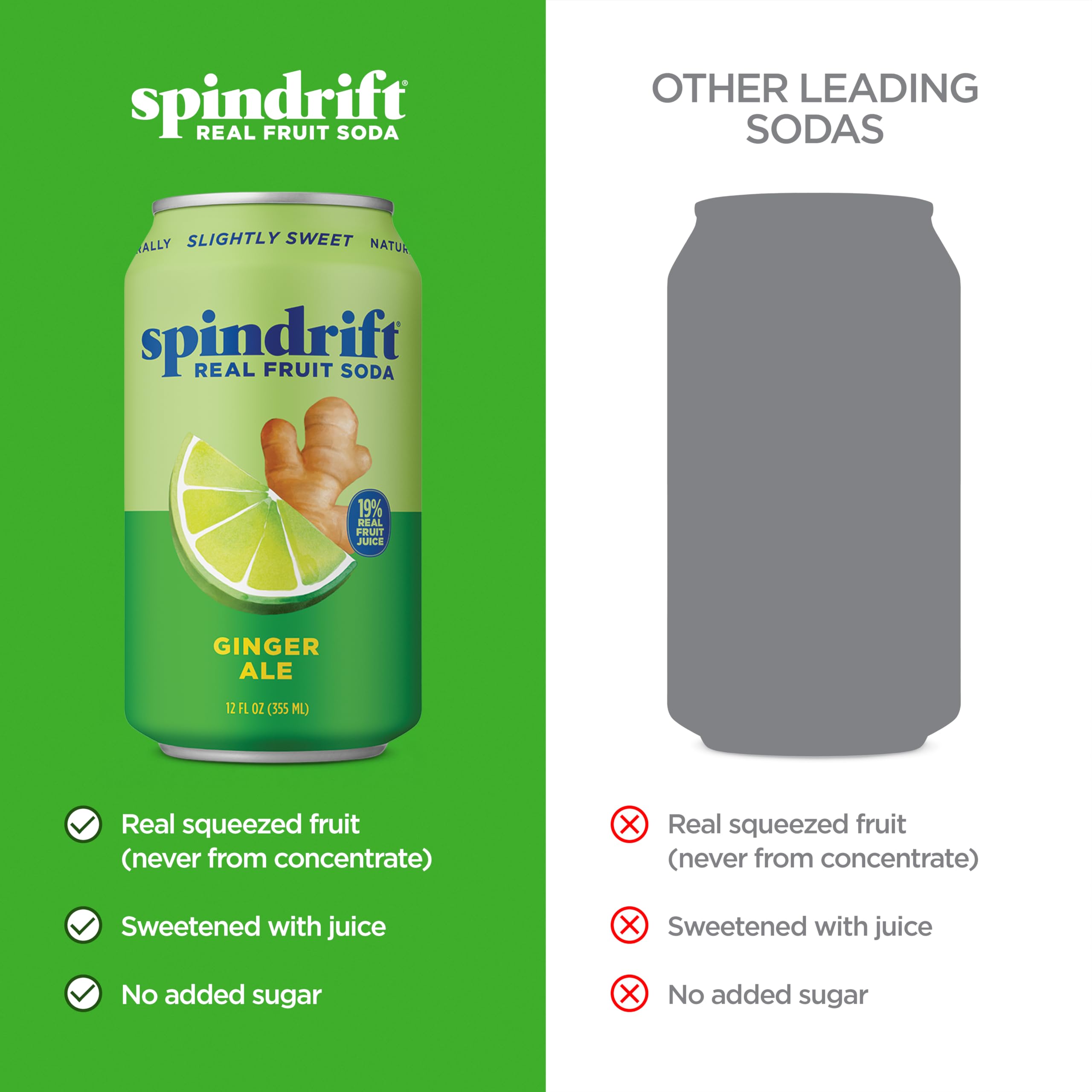 Spindrift lata en mano para ver tamaño y portabilidad