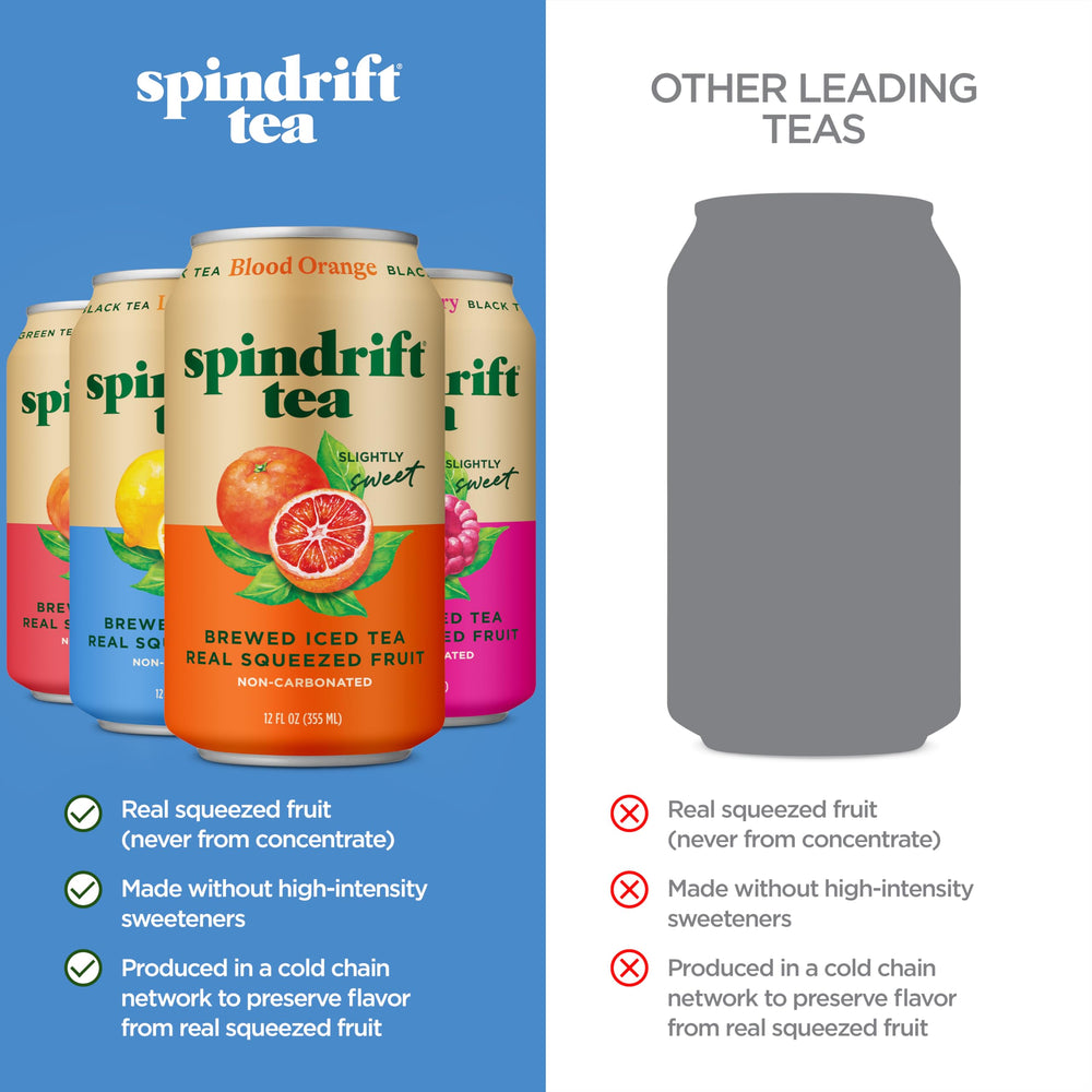 Spindrift lata en mano demostrando tamaño real y facilidad de transporte para el consumidor