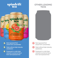 Spindrift lata en mano demostrando tamaño real y facilidad de transporte para el consumidor