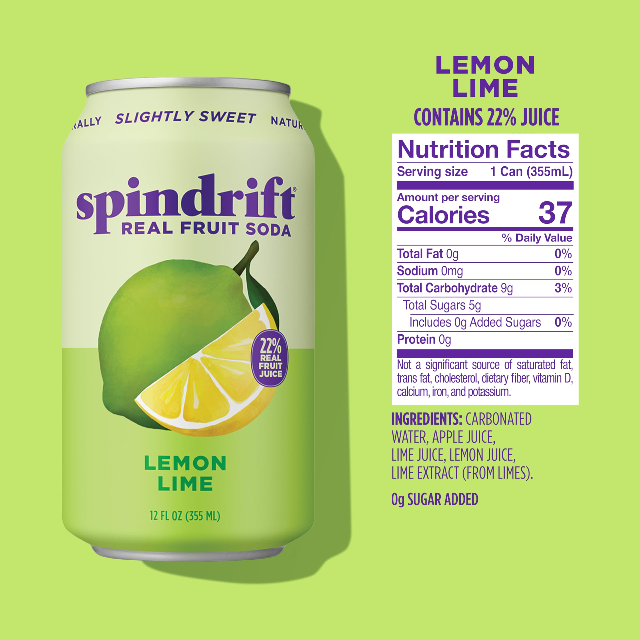 Spindrift detalle de gotas en lata destacando frescura y jugo real