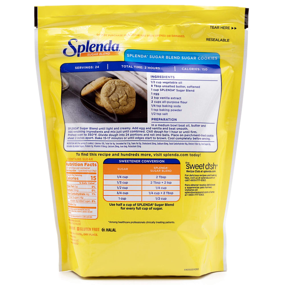 SPLENDA textura granulada de la mezcla que facilita horneado uniforme