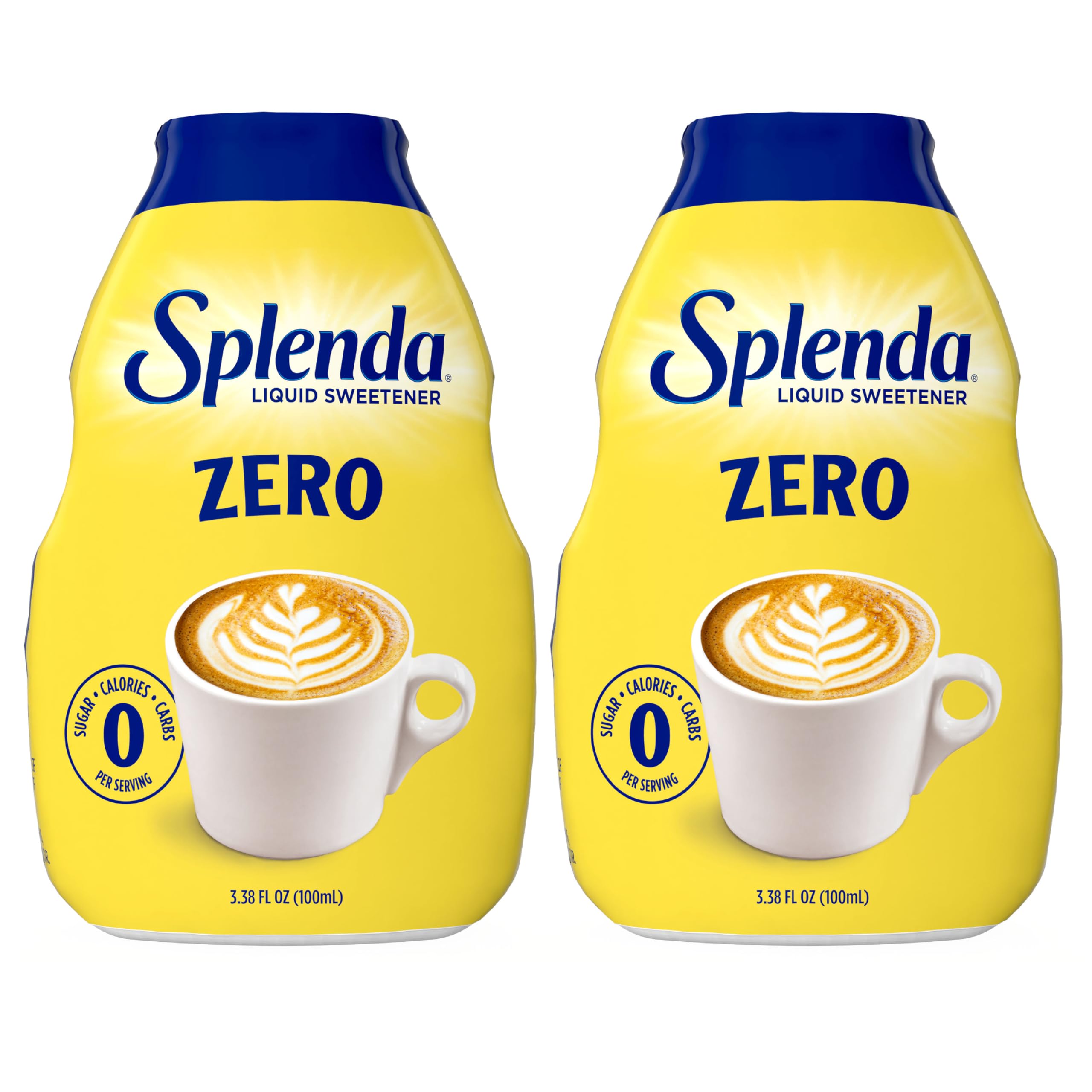 SPLENDA pack de dos frascos frontales mostrando el envase y etiqueta clara