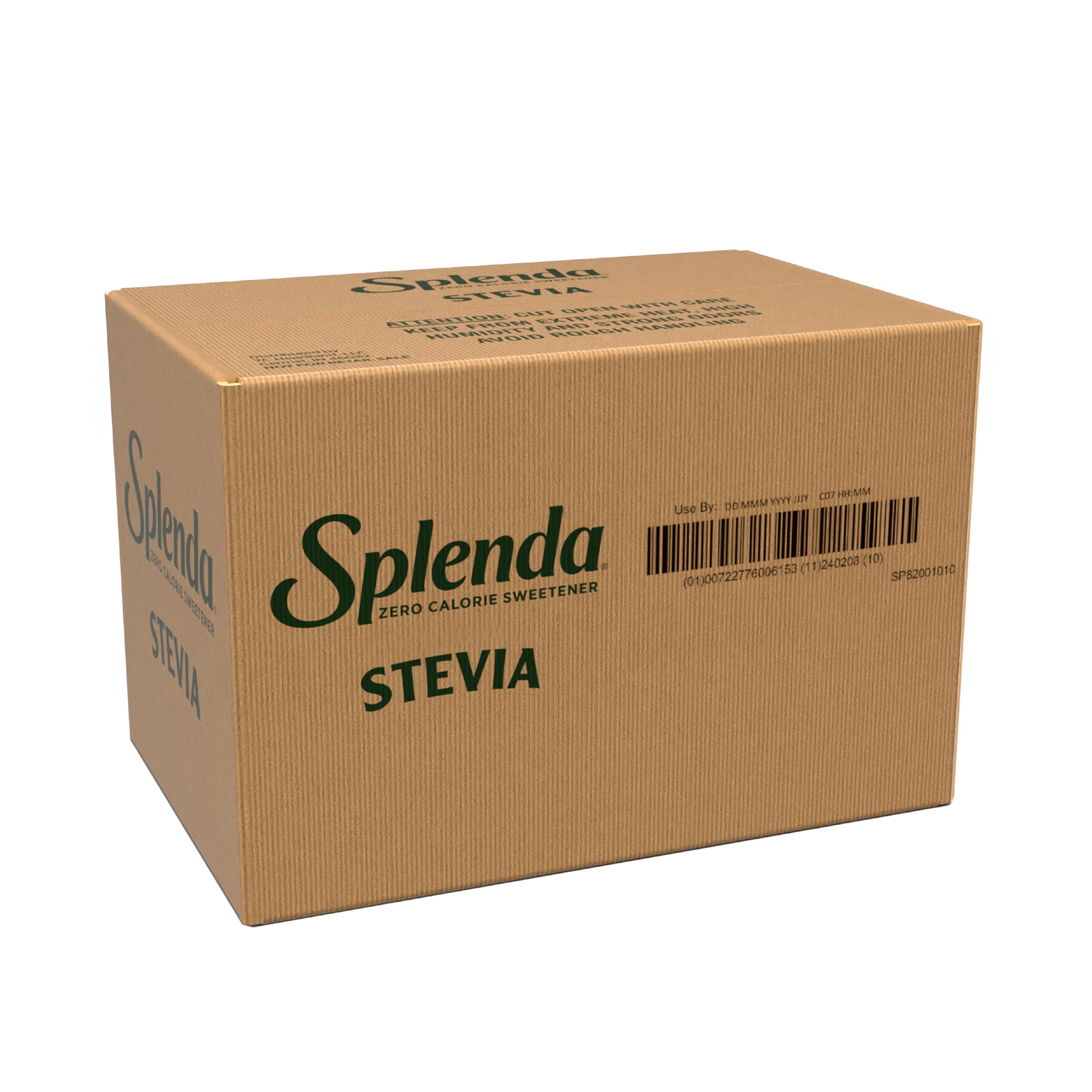 SPLENDA paquete frontal mostrando 1000 sobres para uso prolongado y conveniencia
