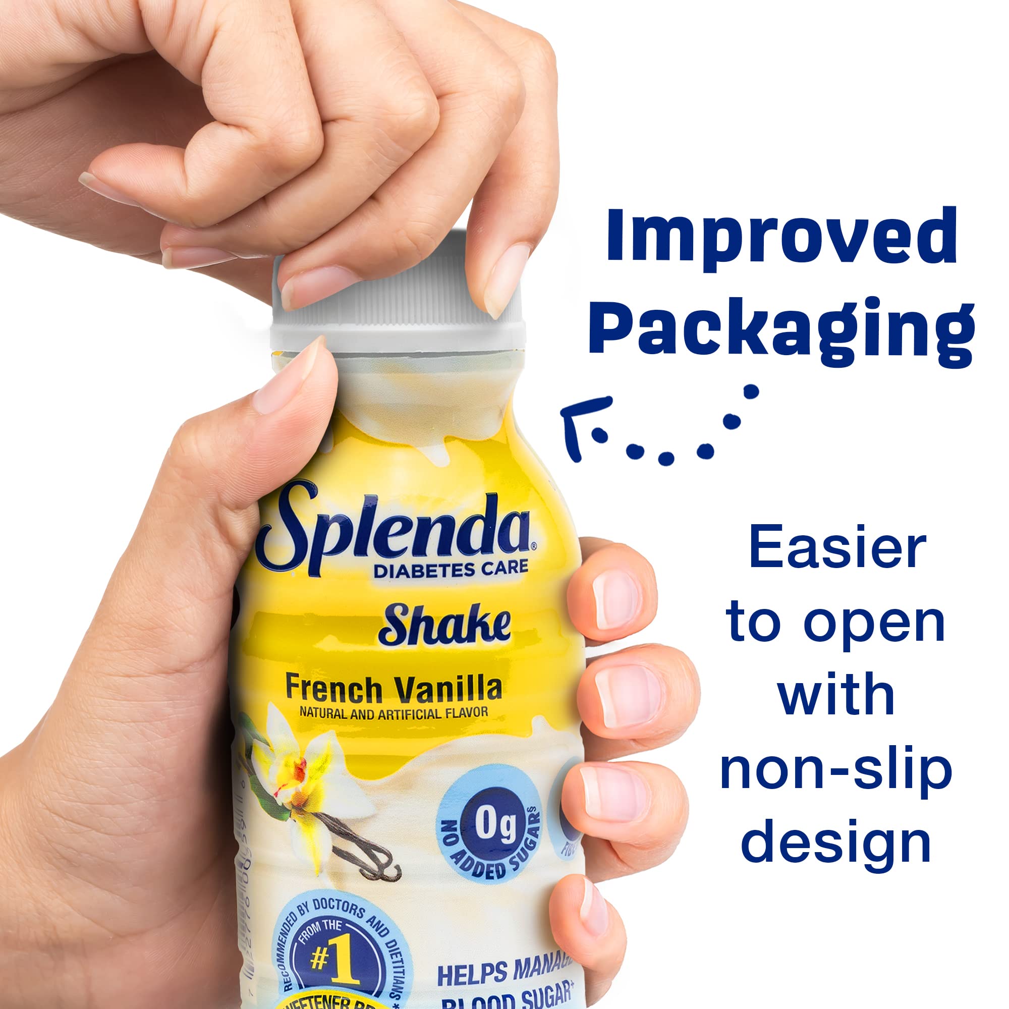 SPLENDA textura cremosa del batido en primer plano para una experiencia suave