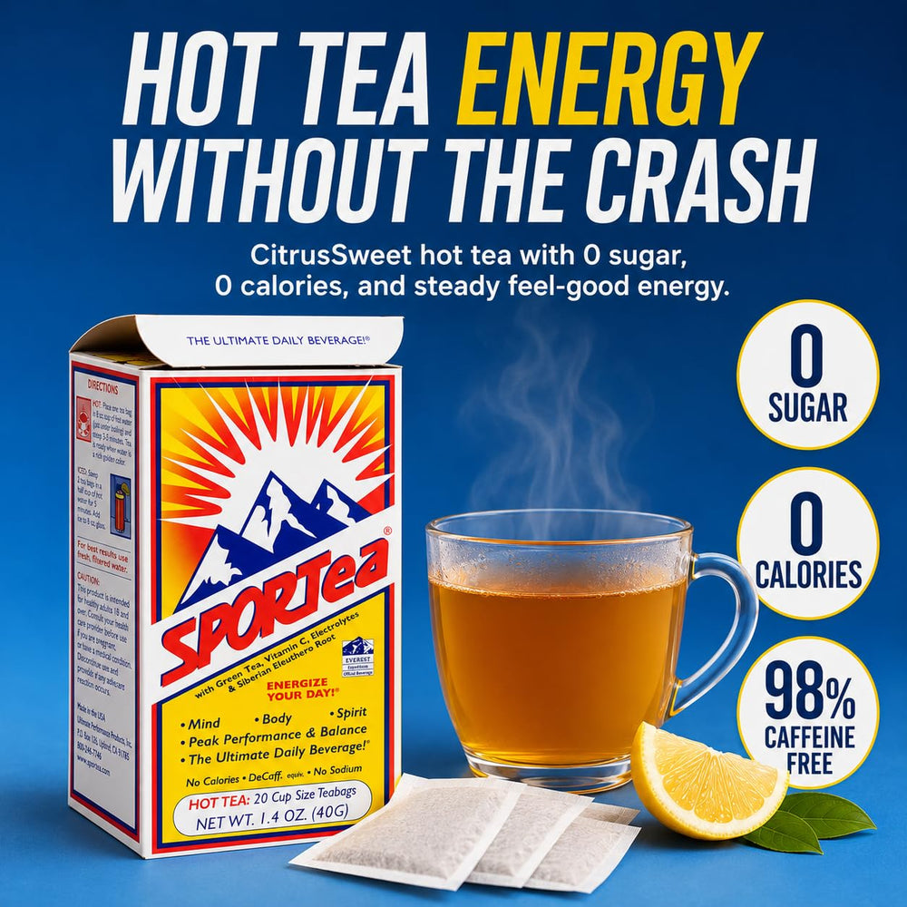 SPORTEA taza con infusión caliente que hidrata sin calorías