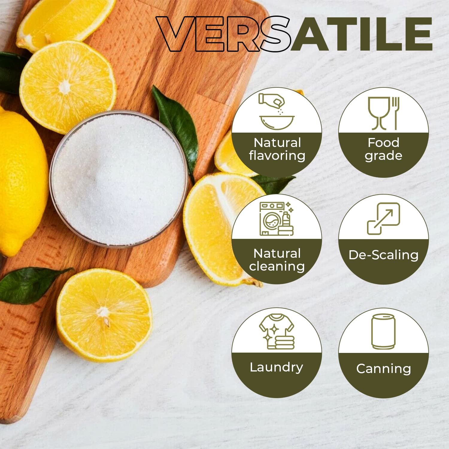 SPQR Seasonings etiqueta con ingredientes, indica grado alimenticio y uso