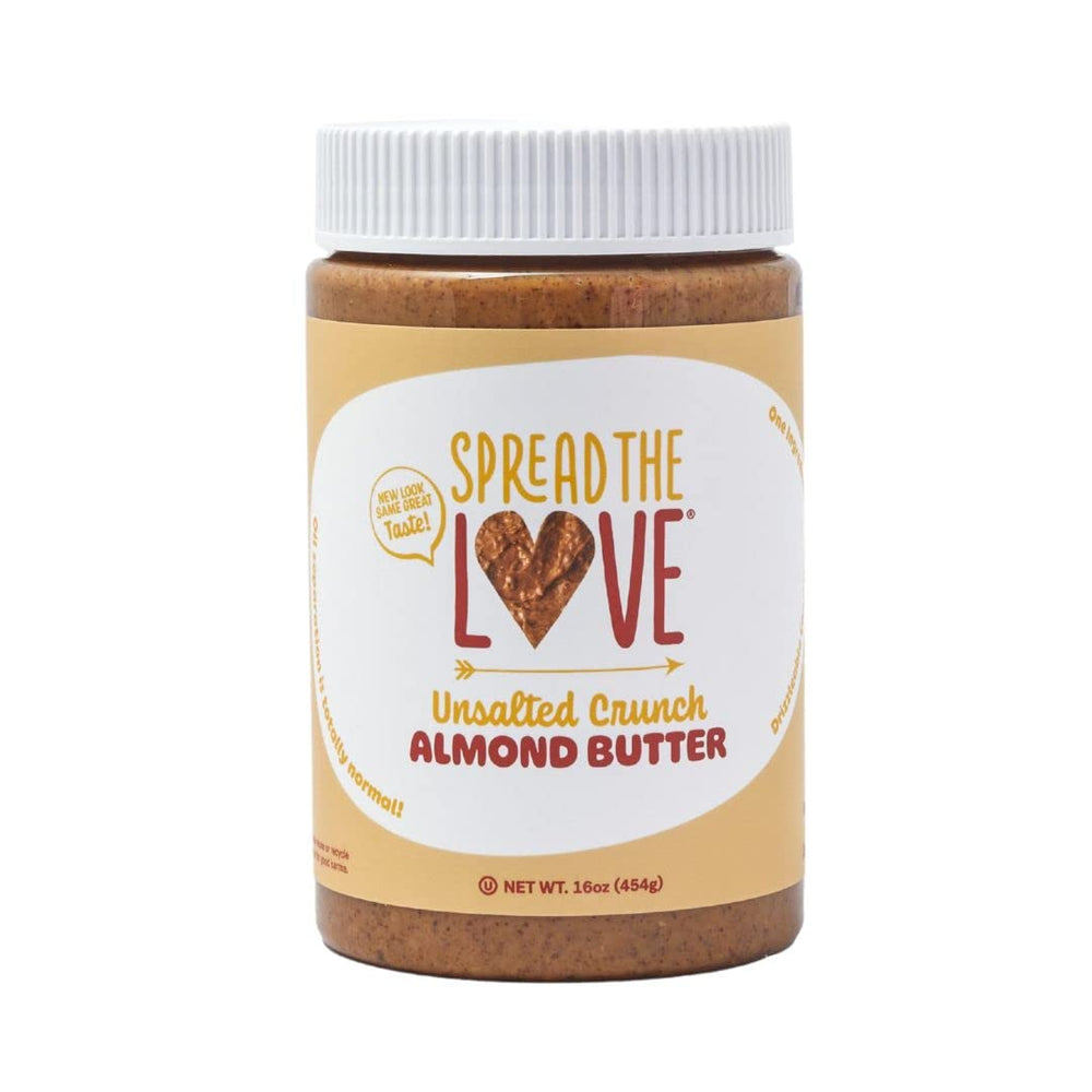 Spread The Love frasco frontal mostrando la etiqueta y frasco BPA-free