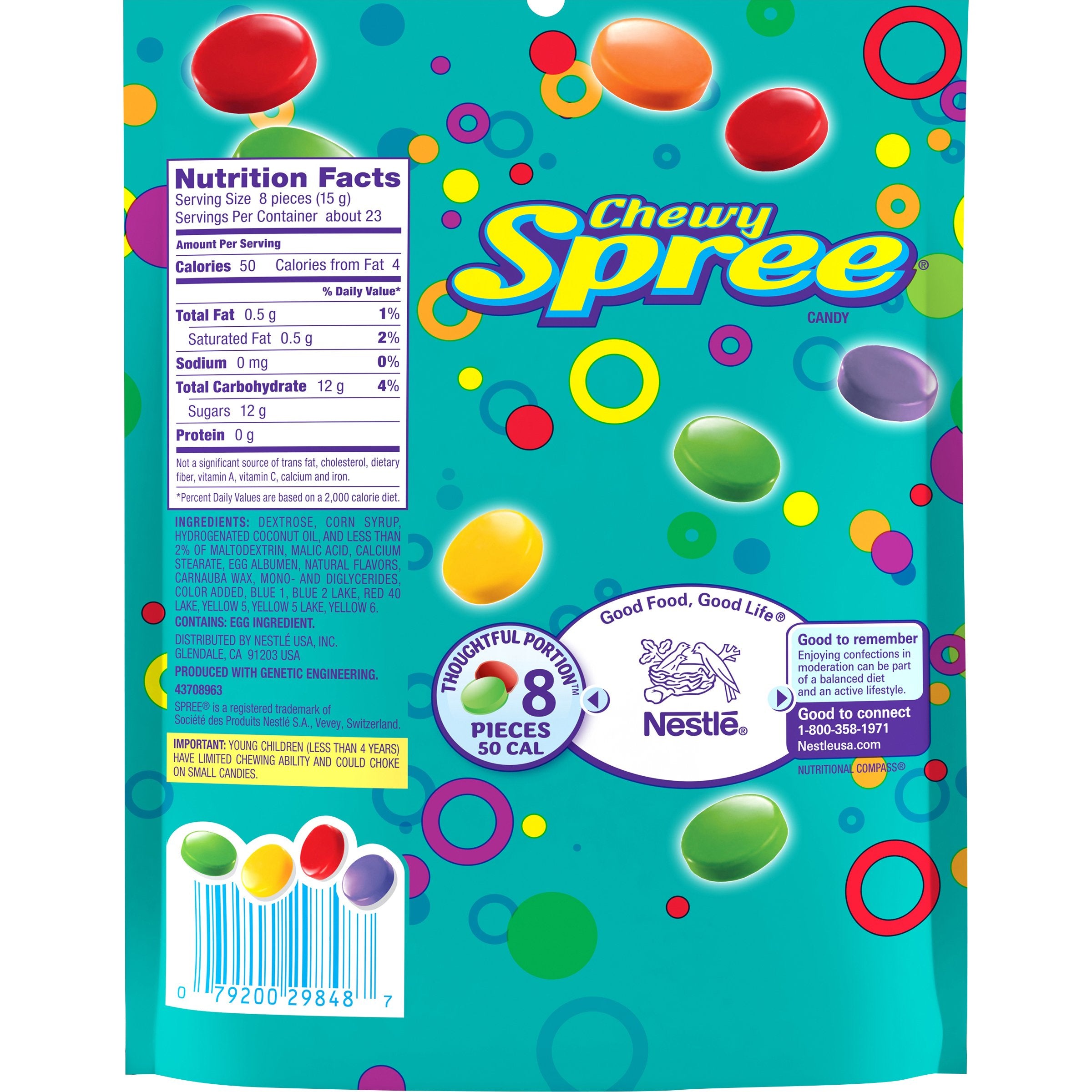 Spree Wonka primer plano de la textura y brillo de los caramelos masticables