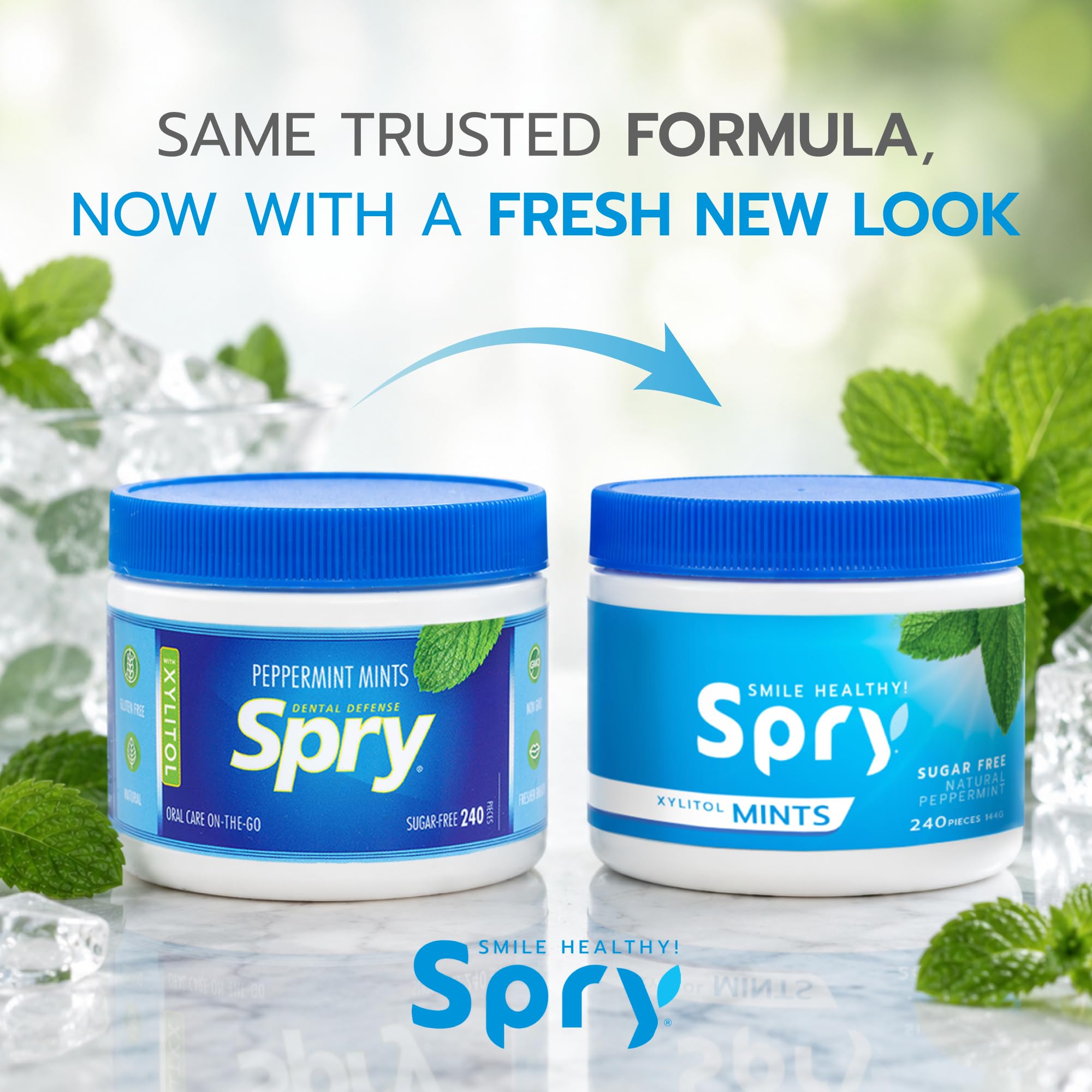Spry menta uso en mano tras comida, práctico para refrescar aliento