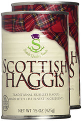 Stahly haggis junto a cuchillo y tenedor para comparar tamaño y porción