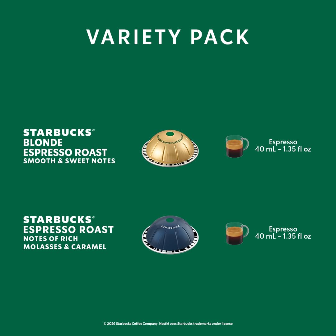 Starbucks by Nespresso cápsulas en primer plano para Vertuo, aluminio que preserva aroma