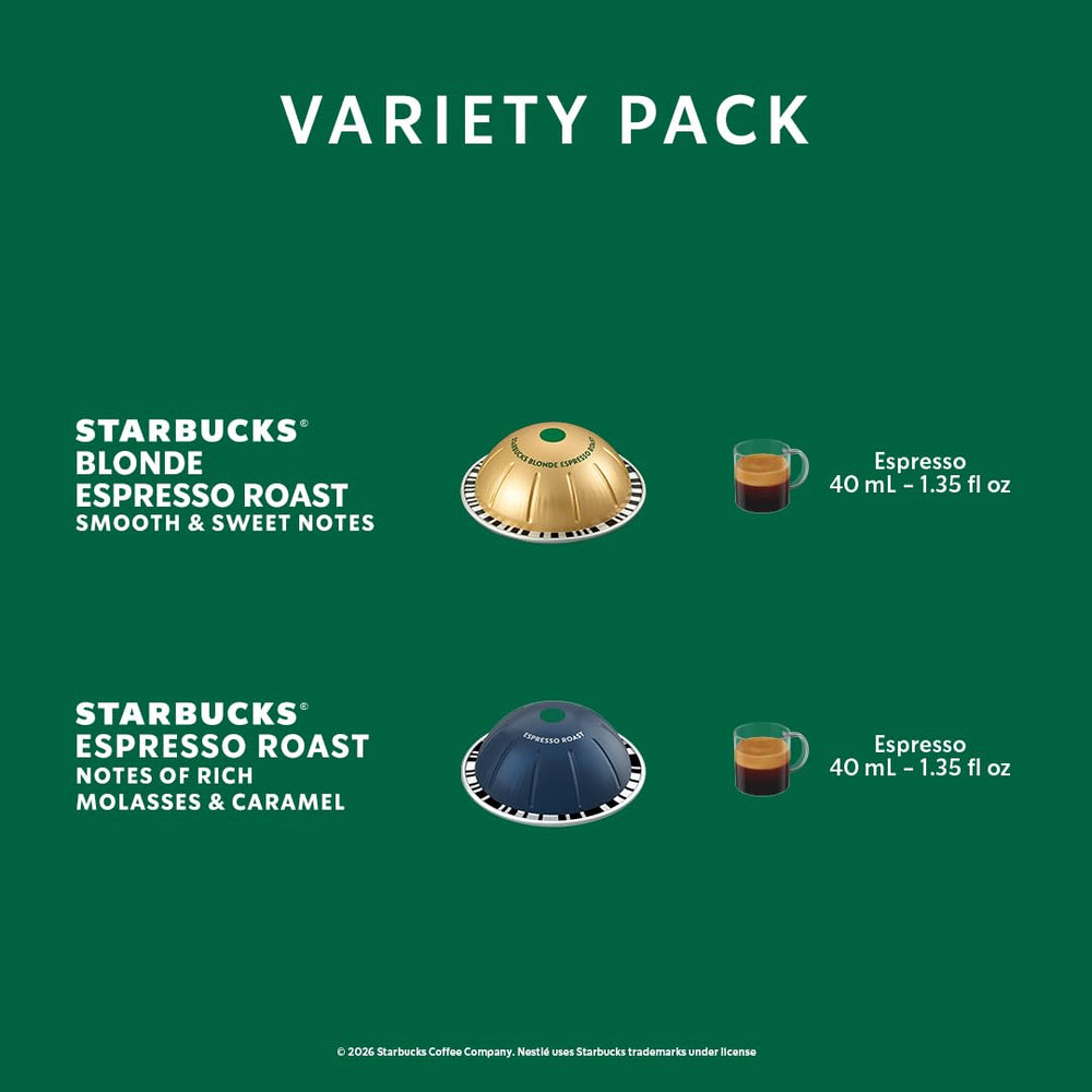 Starbucks by Nespresso cápsulas en primer plano para Vertuo, aluminio que preserva aroma