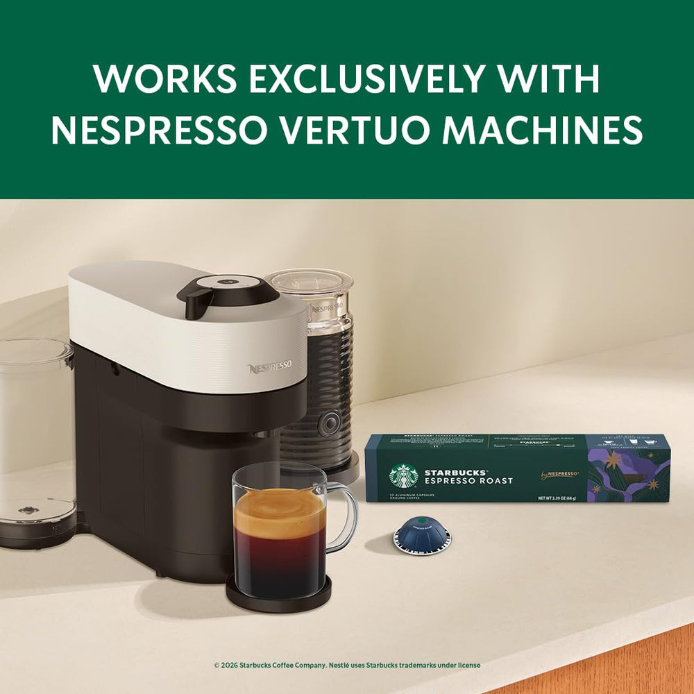 Starbucks by Nespresso etiqueta de la caja con información del tueste y reciclaje clara