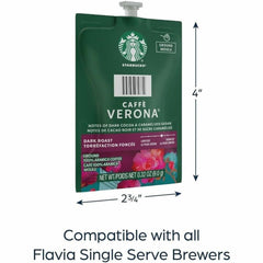 Flavia Starbucks Caffé Verona Fresh Pack siendo insertado en máquina Flavia para taza rápida