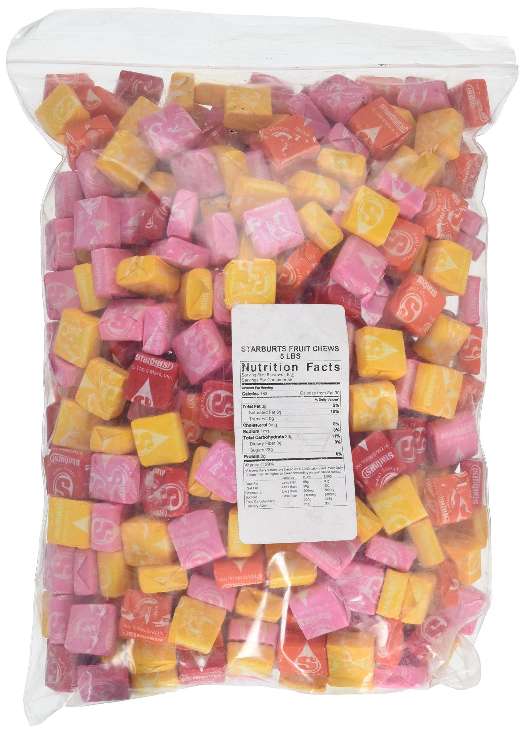 Starburst paquete frontal mostrando 5 libras, opción rentable