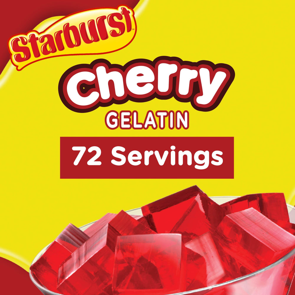 Starburst gelatina servida en copa resaltando color y ahorro calórico