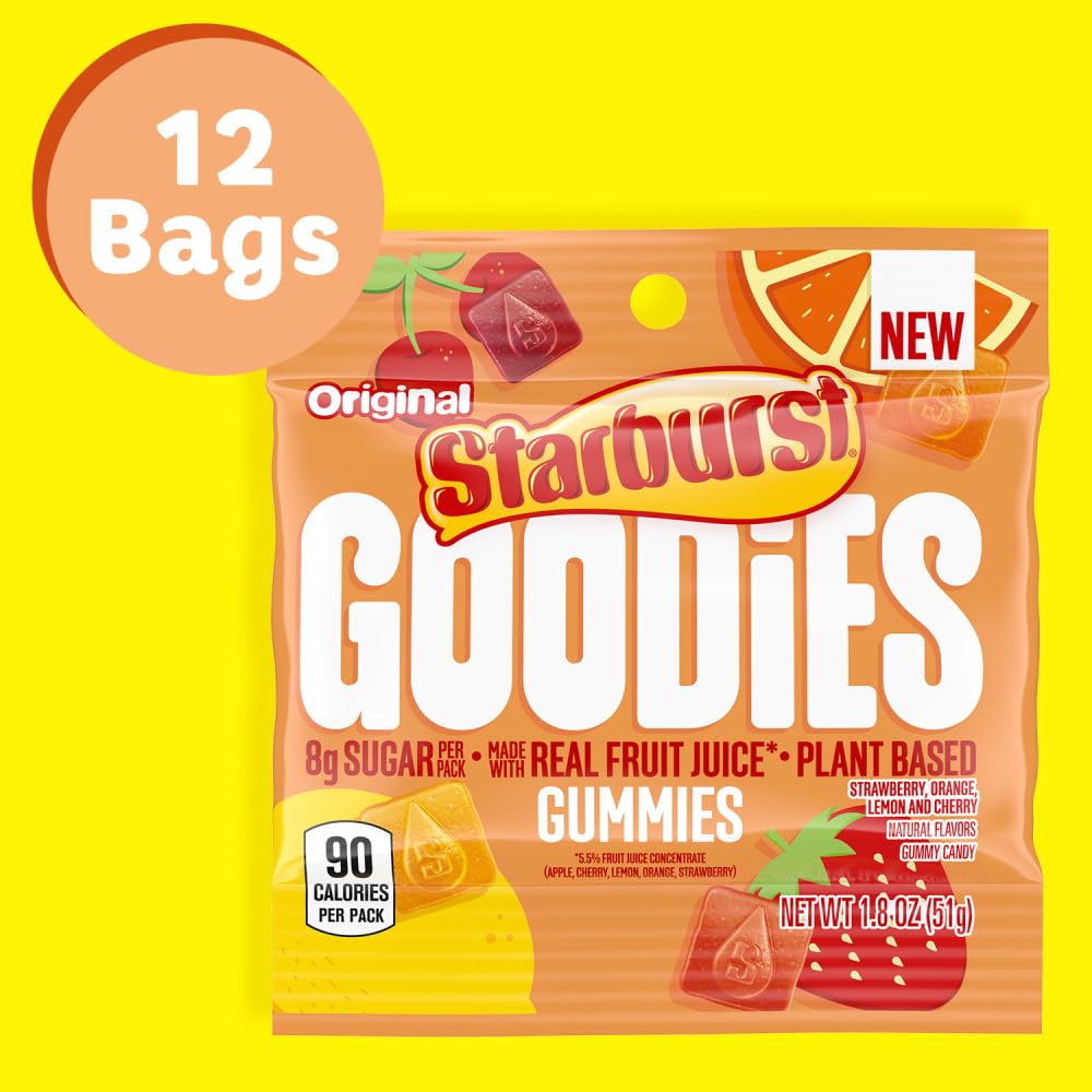 Starburst comparación de tamaño en mano mostrando bolsa portátil y práctico