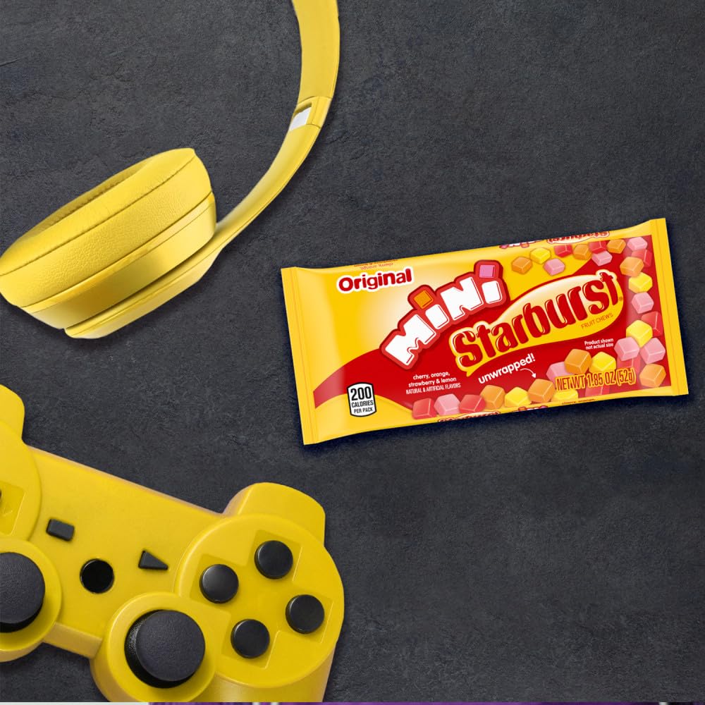 Starburst textura masticable primer plano que destaca suavidad y sabor concentrado