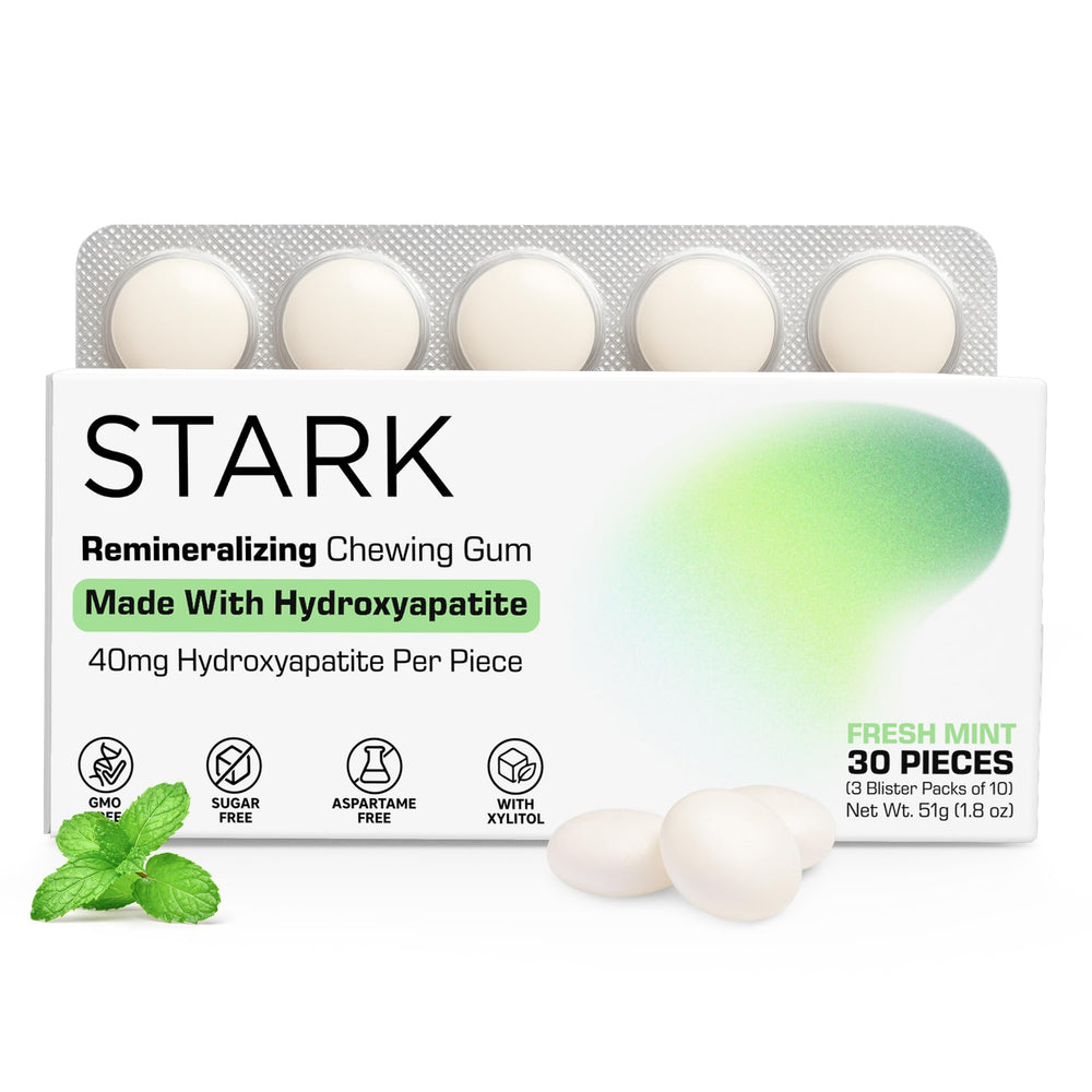 STARK Labs caja frontal mostrando 30 piezas y menta fresca