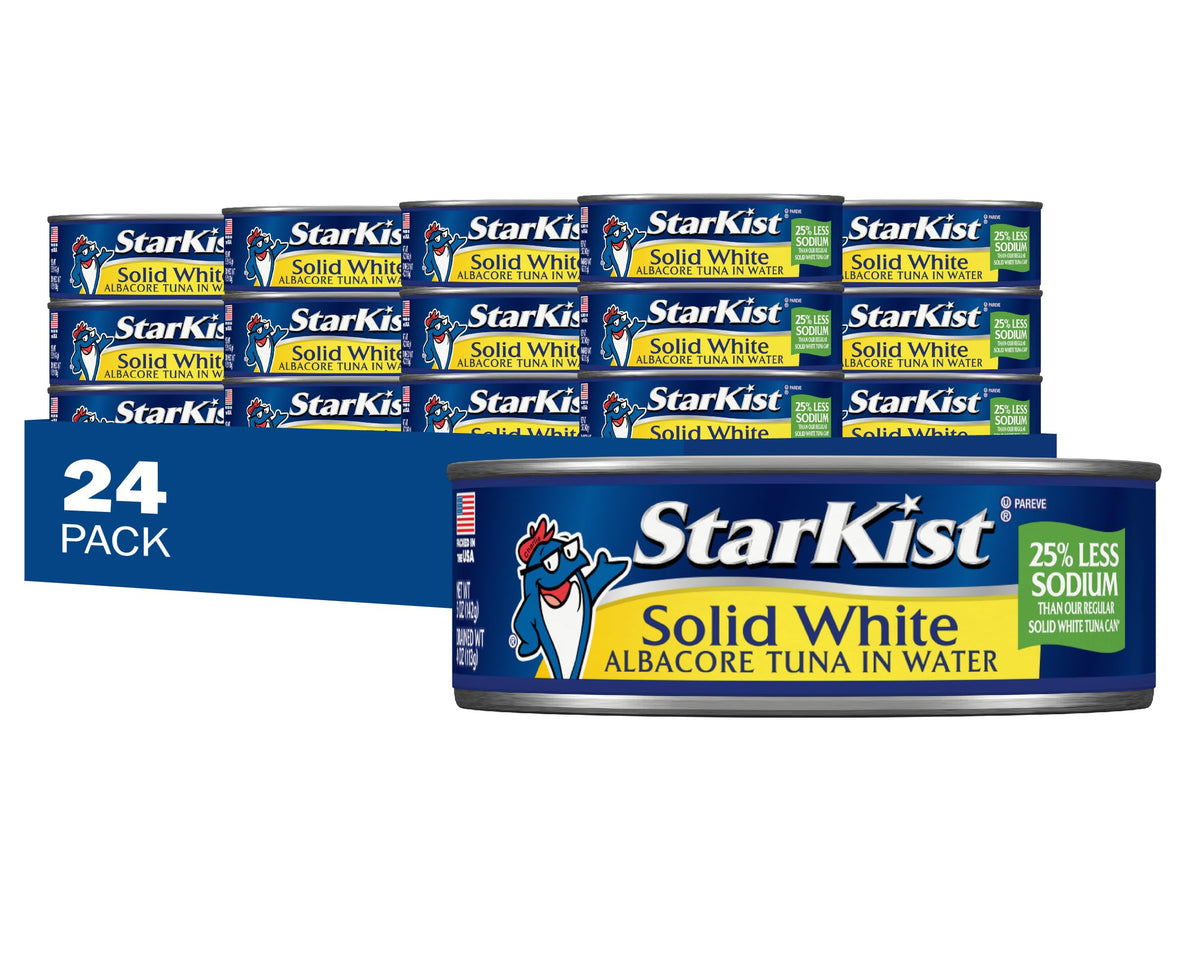 StarKist lata frontal mostrando etiqueta y beneficio menos sodio